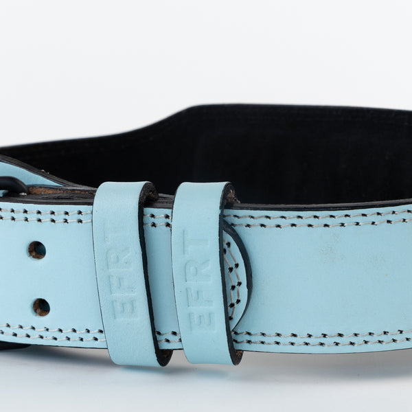 Premium 4" Leather Lifting Belt - Vision Blue