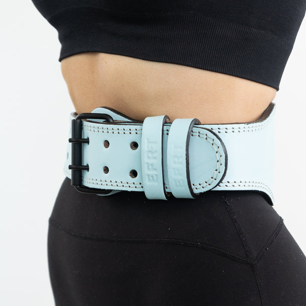 Premium 4" Leather Lifting Belt - Vision Blue