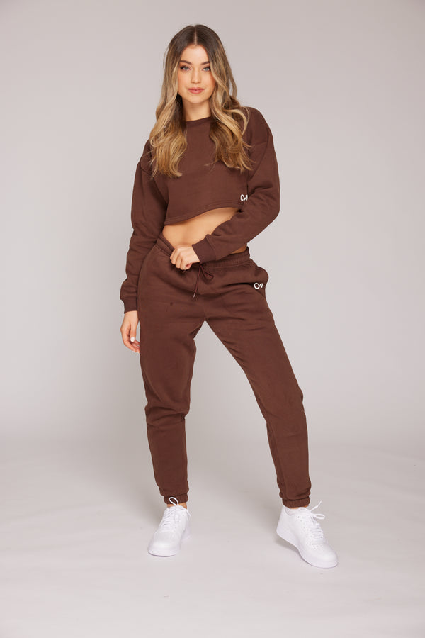 Comfort Mid Waist Oversized Jogger - Mocha