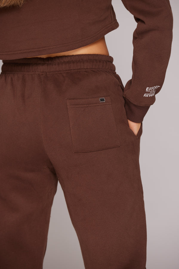 Comfort Mid Waist Oversized Jogger - Mocha