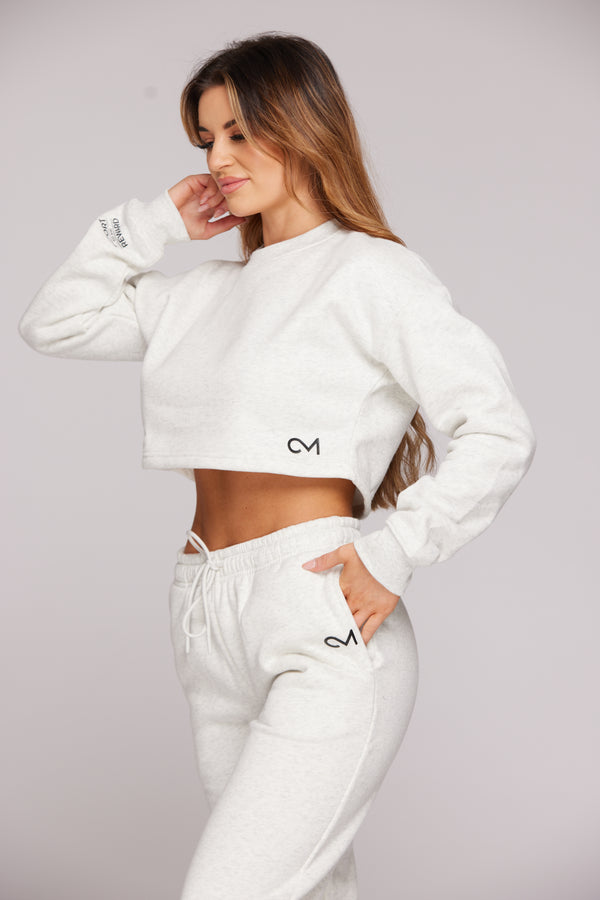 Comfort Cropped Sweater - Cloud