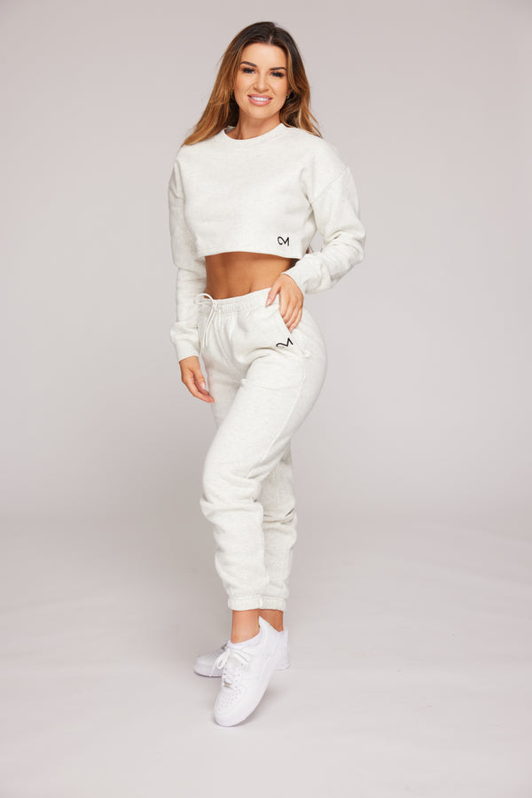 Comfort Cropped Sweater - Cloud