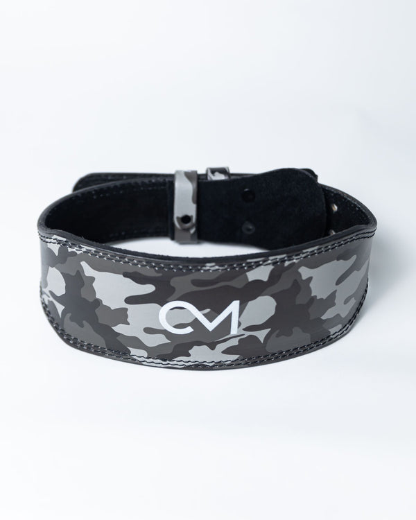 Premium 4" Leather Lifting Belt - Camo