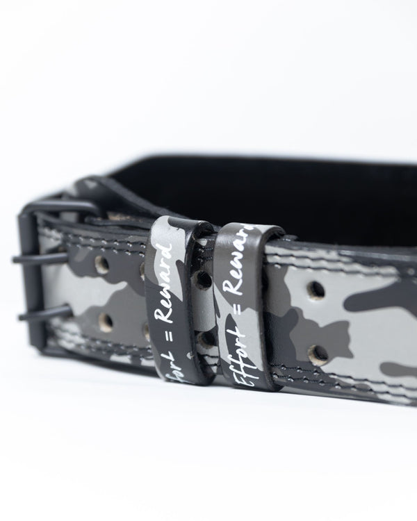 Premium 4" Leather Lifting Belt - Camo